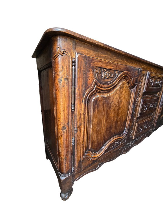 Image 1 of Carved Solid Antique Buffet