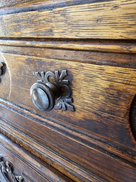 Image 1 of Carved Solid Antique Buffet