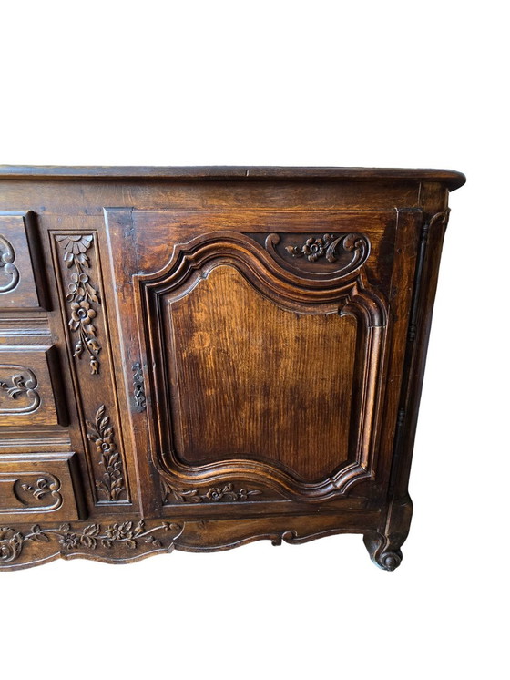 Image 1 of Carved Solid Antique Buffet