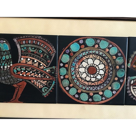 Image 1 of Vintage ceramic fresco by Edith Fidler