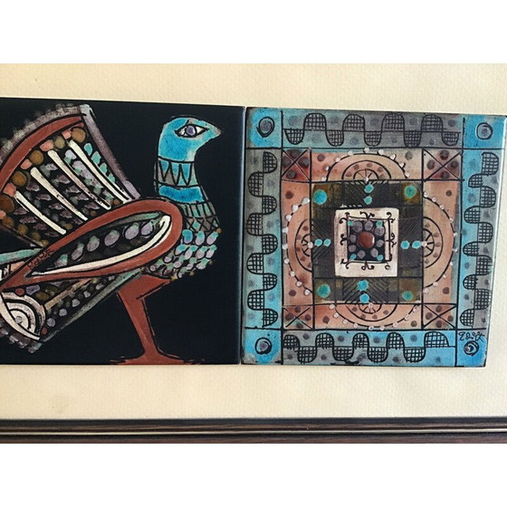 Image 1 of Vintage ceramic fresco by Edith Fidler