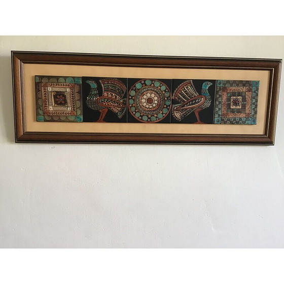 Image 1 of Vintage ceramic fresco by Edith Fidler