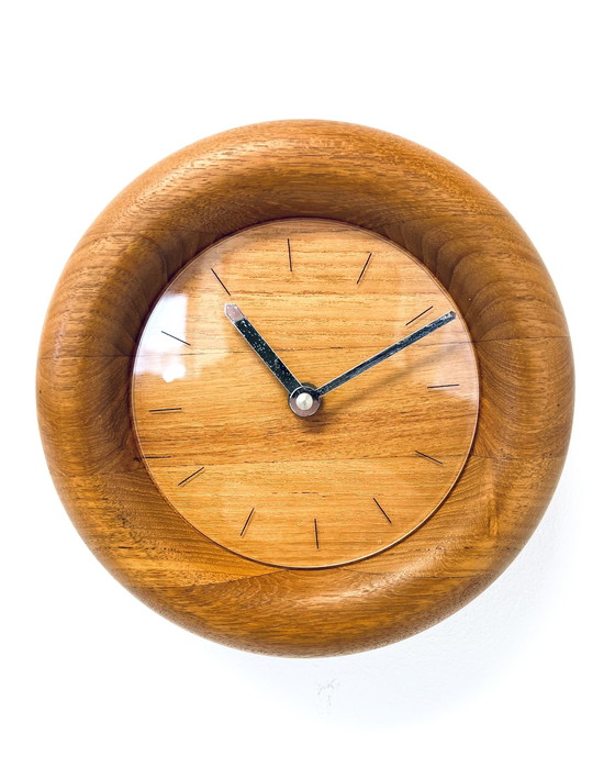 Image 1 of Teak Wall Clock, Böckenhauer