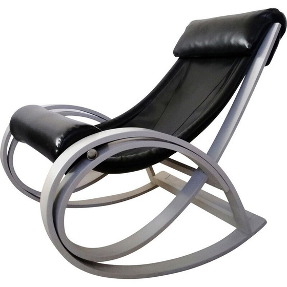 Image 1 of Vintage Sgarsul rocking chair by Gae Aulenti for Poltronova