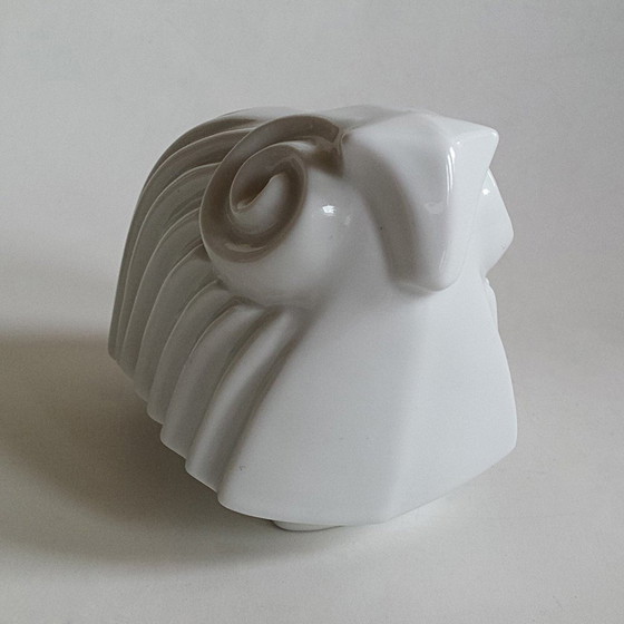 Image 1 of Figurine en porcelaine Bighorn Ram du Mid Century de Naaman, années 1960