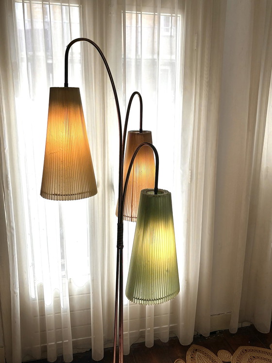 Image 1 of Floor Lamp 3 Skirt Shades By Cusack, Germany