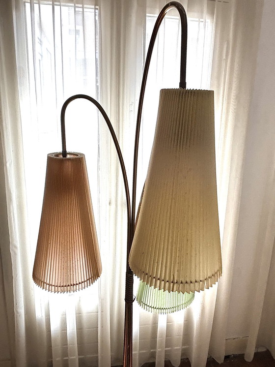 Image 1 of Floor Lamp 3 Skirt Shades By Cusack, Germany