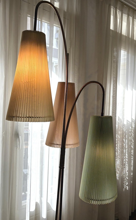 Image 1 of Floor Lamp 3 Skirt Shades By Cusack, Germany