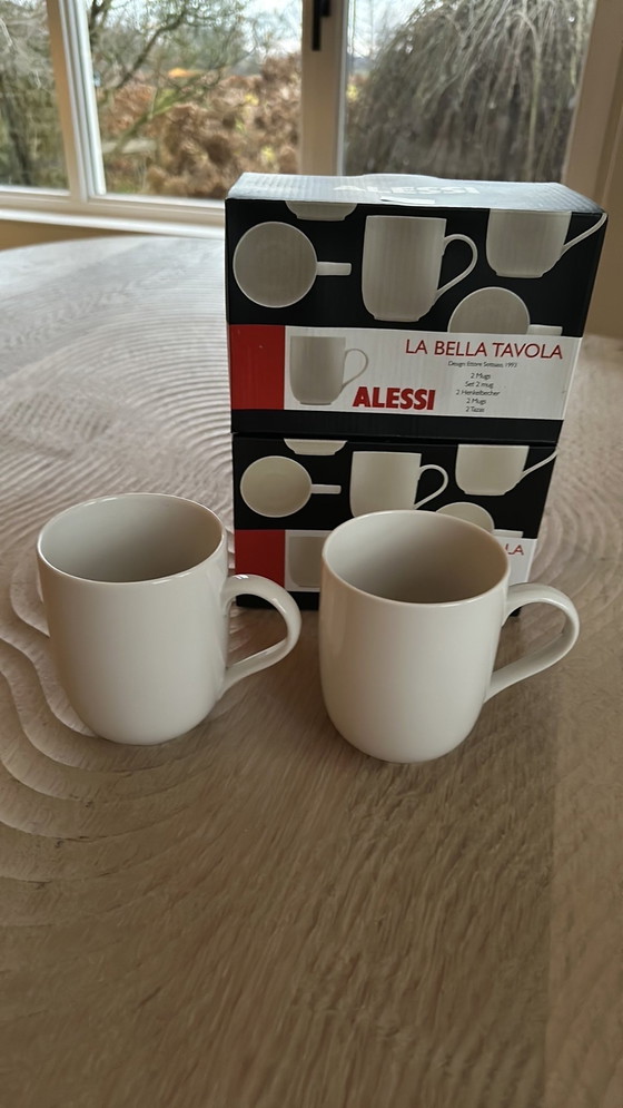 Image 1 of Alessi - La Bella Tavola - Set Of 4 Mugs And 1 Bowl