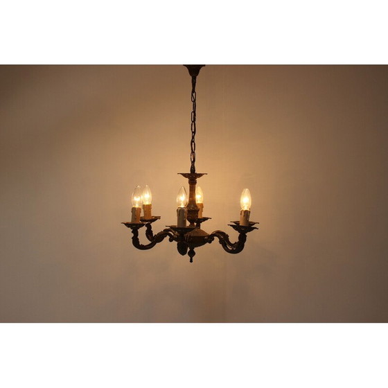 Image 1 of Vintage Art Deco chandelier, Czechoslovakia 1930s