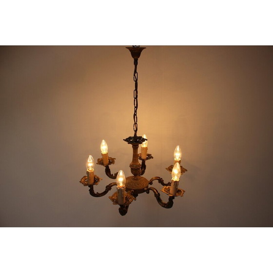 Image 1 of Vintage Art Deco chandelier, Czechoslovakia 1930s