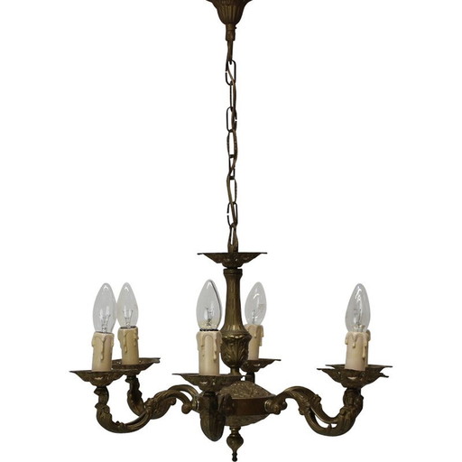 Vintage Art Deco chandelier, Czechoslovakia 1930s