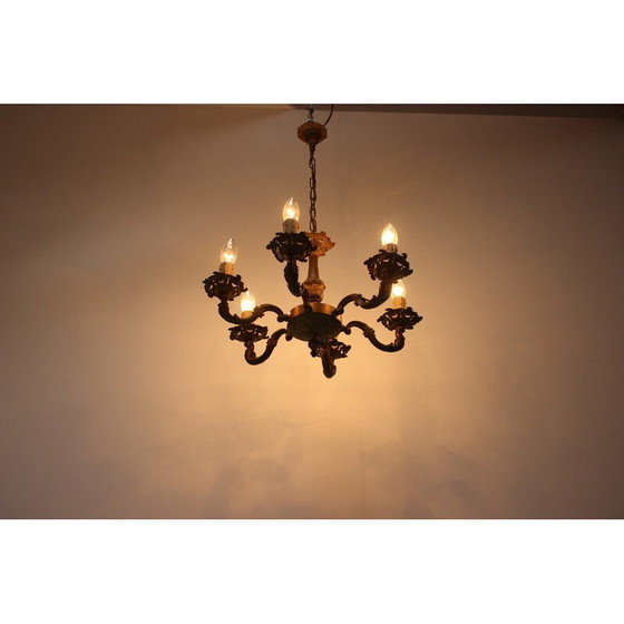 Image 1 of Vintage Art Deco chandelier, Czechoslovakia 1930s