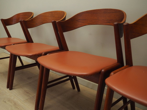 Image 1 of Set Of Four Teak Chairs, Danish Design, 1970S, Manufacture: Korup Stolefabrik