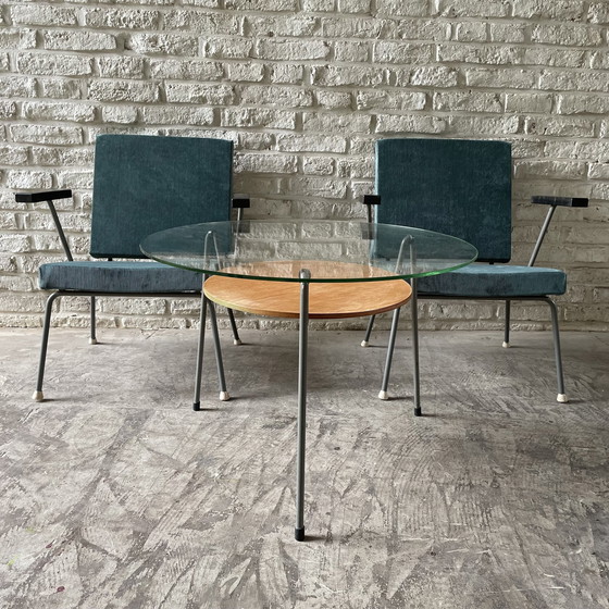 Image 1 of 2x Wim Rietveld Chairs With Coffee Table