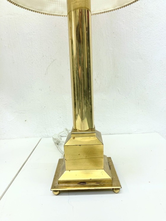 Image 1 of 2 Large American brass table lamps 60s 70s Hollywood Regency