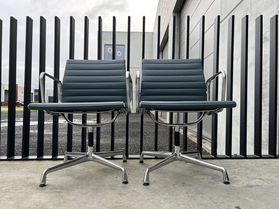 Image 1 of 2X Vitra Eames Ea108 Leather Chairs