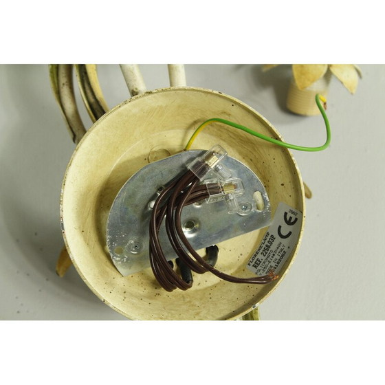 Image 1 of Set of 10 vintage iron and Murano glass wall lamp, Italy