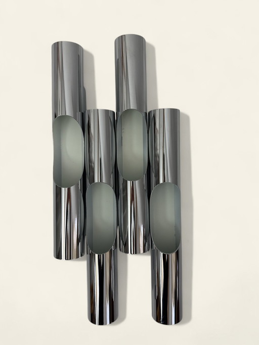 4x Linea Verdace - Wall Lamp - Tubetto - Chrome