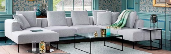 Image 1 of Montel Corner Sofa Light Gray Fabric