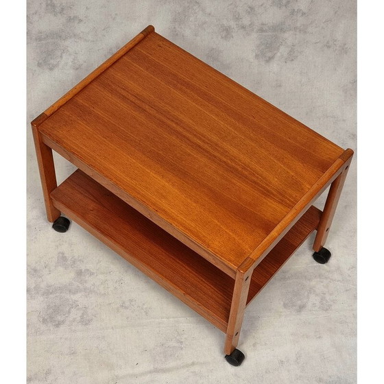 Image 1 of Vintage teak rolling trolley for Brdr Furbo, Denmark 1960