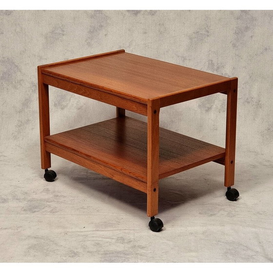 Image 1 of Vintage teak rolling trolley for Brdr Furbo, Denmark 1960