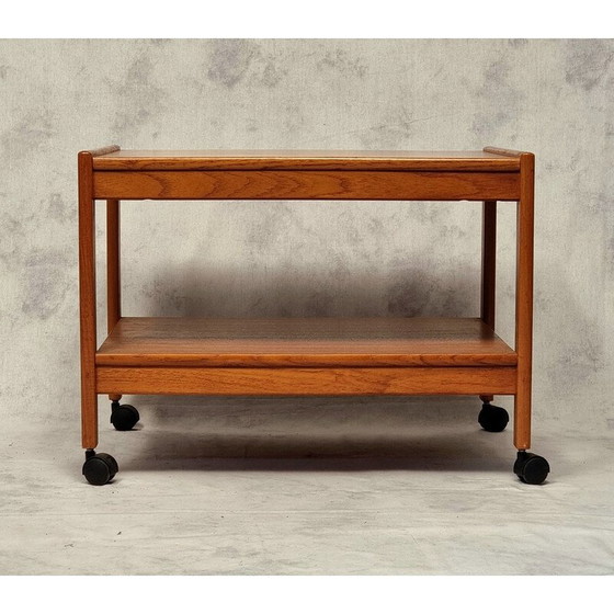 Image 1 of Vintage teak rolling trolley for Brdr Furbo, Denmark 1960