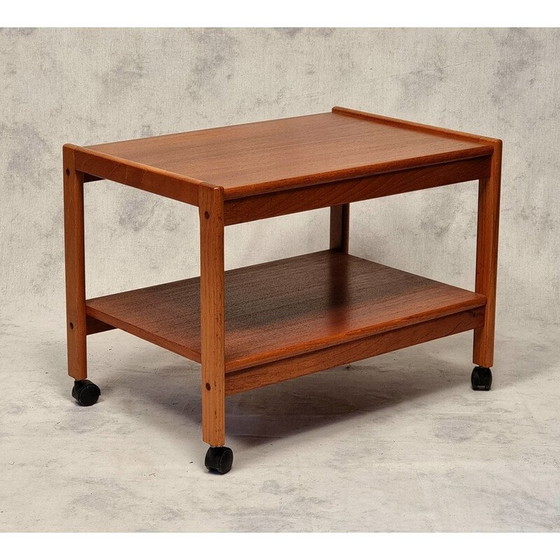 Image 1 of Vintage teak rolling trolley for Brdr Furbo, Denmark 1960