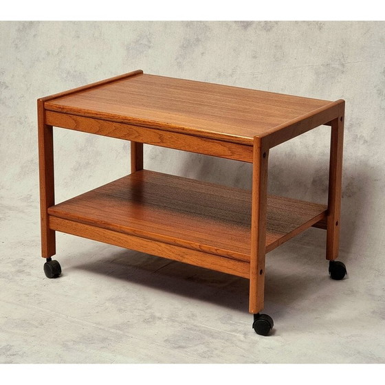 Image 1 of Vintage teak rolling trolley for Brdr Furbo, Denmark 1960