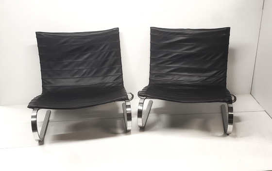 Image 1 of Poul Kjaerholm, Pair De Chauffeuses Pk20, Edition Kold Christensen 1960