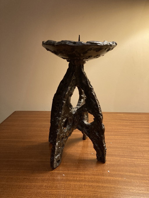 Vintage Brutalist Candlestick