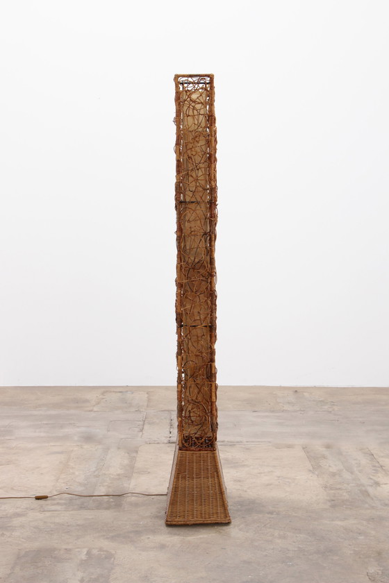 Image 1 of Lampada da terra vintage in bambù di metà secolo