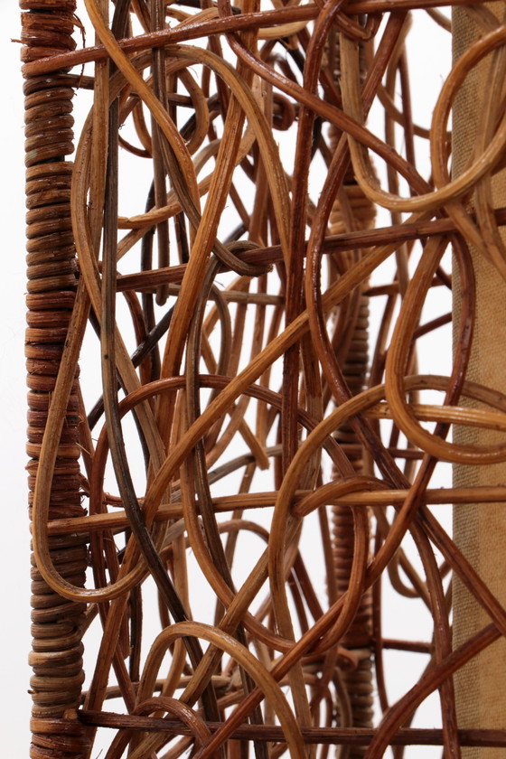 Image 1 of Lampada da terra vintage in bambù di metà secolo