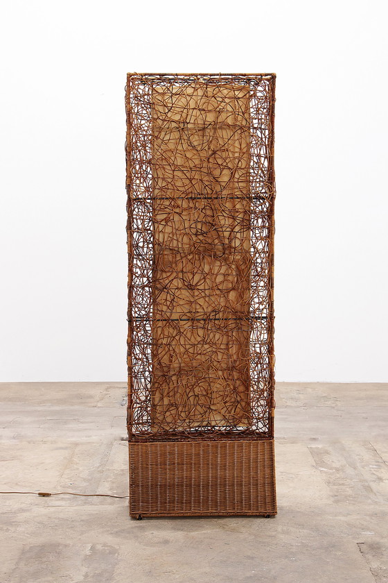 Image 1 of Lampada da terra vintage in bambù di metà secolo