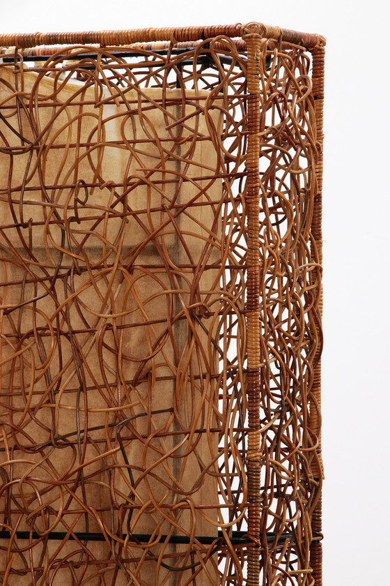 Image 1 of Lampada da terra vintage in bambù di metà secolo