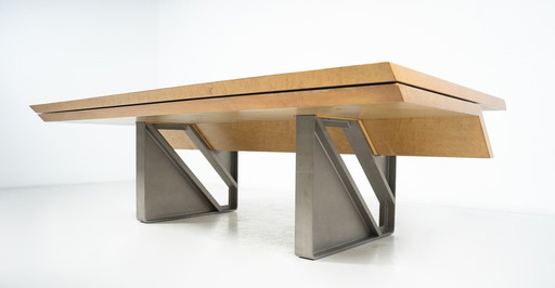 Mid-Century Modern Diagonal Desk By Giovanni Offredi For Saporiti