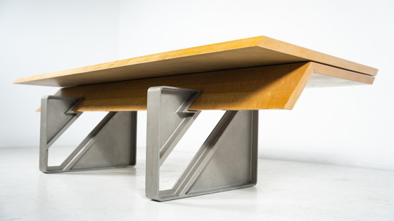 Image 1 of Mid-Century Modern Diagonal Desk By Giovanni Offredi For Saporiti