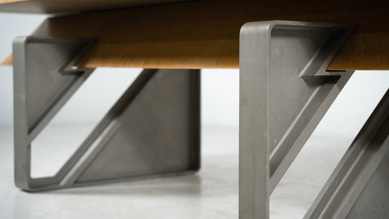 Image 1 of Mid-Century Modern Diagonal Desk By Giovanni Offredi For Saporiti