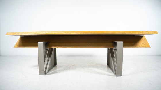 Image 1 of Mid-Century Modern Diagonal Desk By Giovanni Offredi For Saporiti