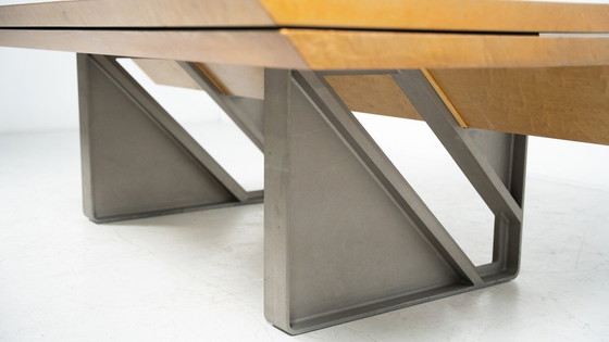 Image 1 of Mid-Century Modern Diagonal Desk By Giovanni Offredi For Saporiti