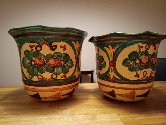 Image 1 of Pair of Italian Flower Pots