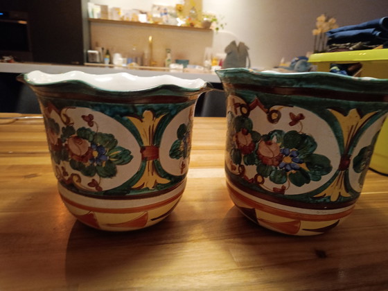 Image 1 of Pair of Italian Flower Pots