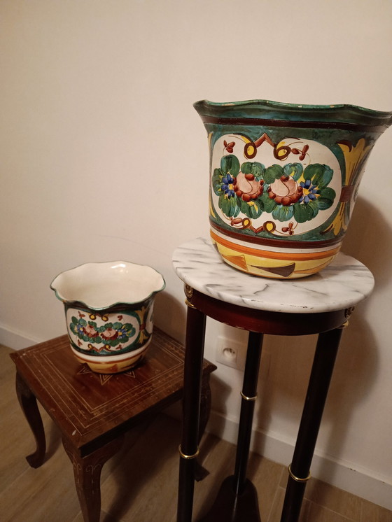 Image 1 of Pair of Italian Flower Pots