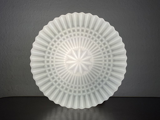 Mid Century Opal Glass Ceiling Lamp