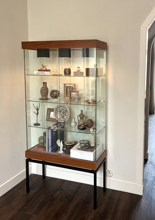 Display Cabinet Timeless Steel, Wood & Glass