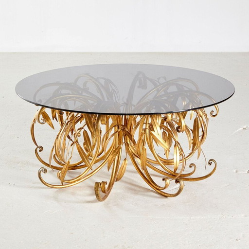 Vintage brass coffee table by Hans Kögl, Germany 1960