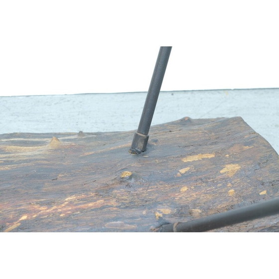 Image 1 of Vintage coffee table in wood and brass, Austria 1950