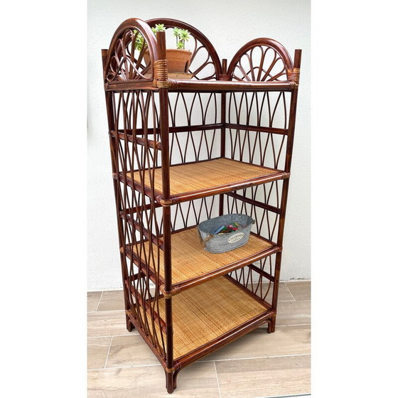 Image 1 of Mensola in rattan vintage