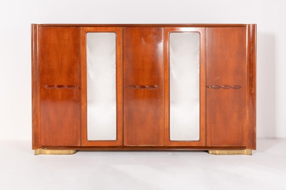 Image 1 of Italian Mid-Century Maple Veneer Wardrobe From 1950’S