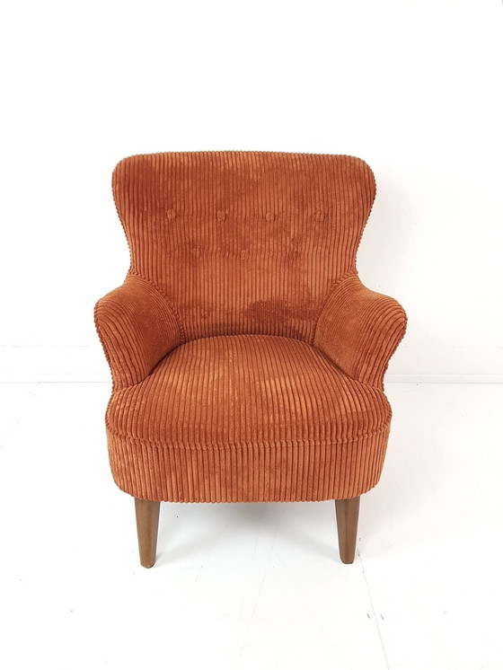 Image 1 of Poltrona vintage Artifort Theo Ruth da donna in pietra rossa e arancione